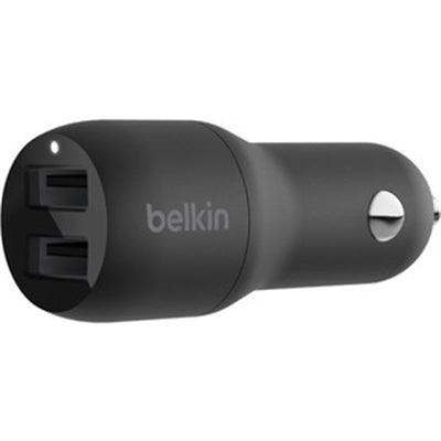 Belkin Dual 24W USB-a Car Charger - Black