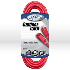 Extension Cord, 14/3 SJTW Red Ext Cord