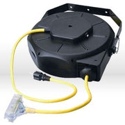 Cord Reel, 12/3 SJTW retractable reel w/cir breaker, lighted Tri Source