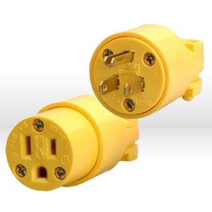 Plugs, 15A/125v NEMA 5-15C Black/White Vinyl Female Connector