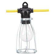 Coleman Cable Cord-O-Lite Temporary String Lights w/Metal Guard, 15 amps, 12/3 AWG, 50', 1/pk
