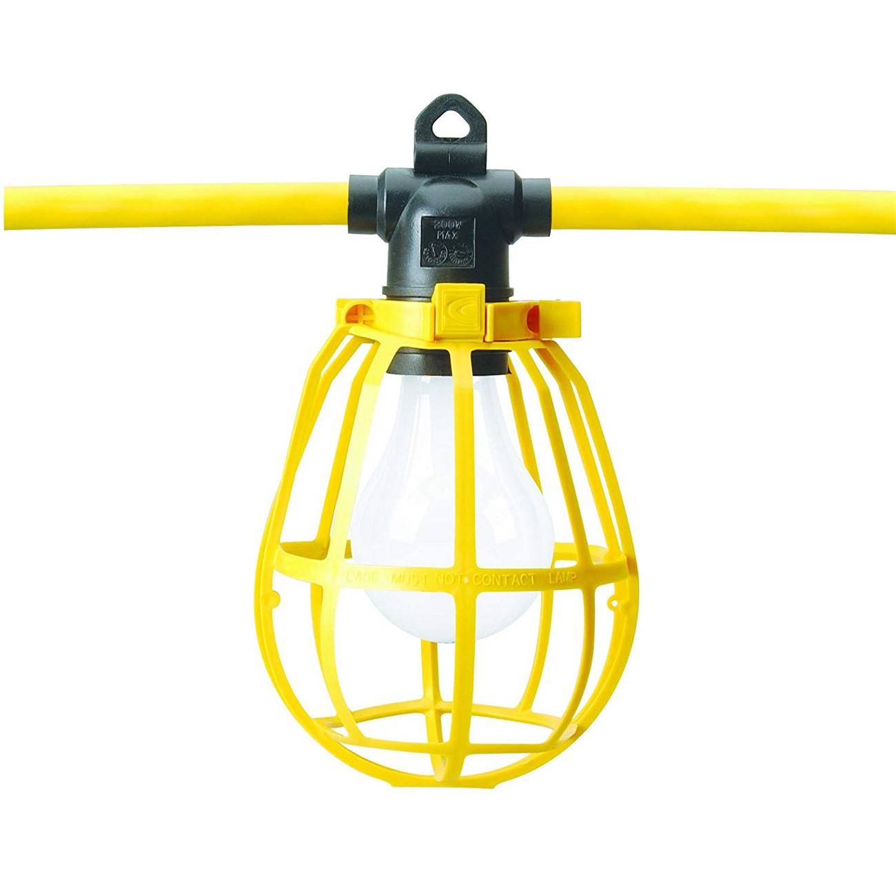 07549 Coleman Cord-O-Lite Temporary String Lights w/Metal Guard,L 100'