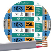 Southwire 250 Ft. 10 AWG 3-Conductor UFW/G Electrical Wire