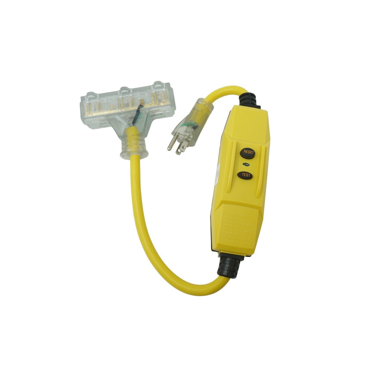 Extension Cord, 12/3 GFCI Power Plug with Tri-Source (15A Relay)