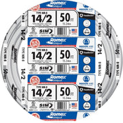 Romex 50 Ft. 14/2 Solid White NMW/G Electrical Wire