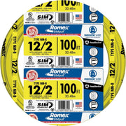 Romex 100 Ft. 12/2 Solid Yellow NMW/G Electrical Wire