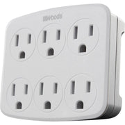 Woods White 15A 6-Outlet Tap