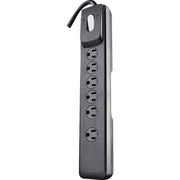 Woods 6-Outlet 1440J Black Surge Protector Strip with 4 Ft. Cord