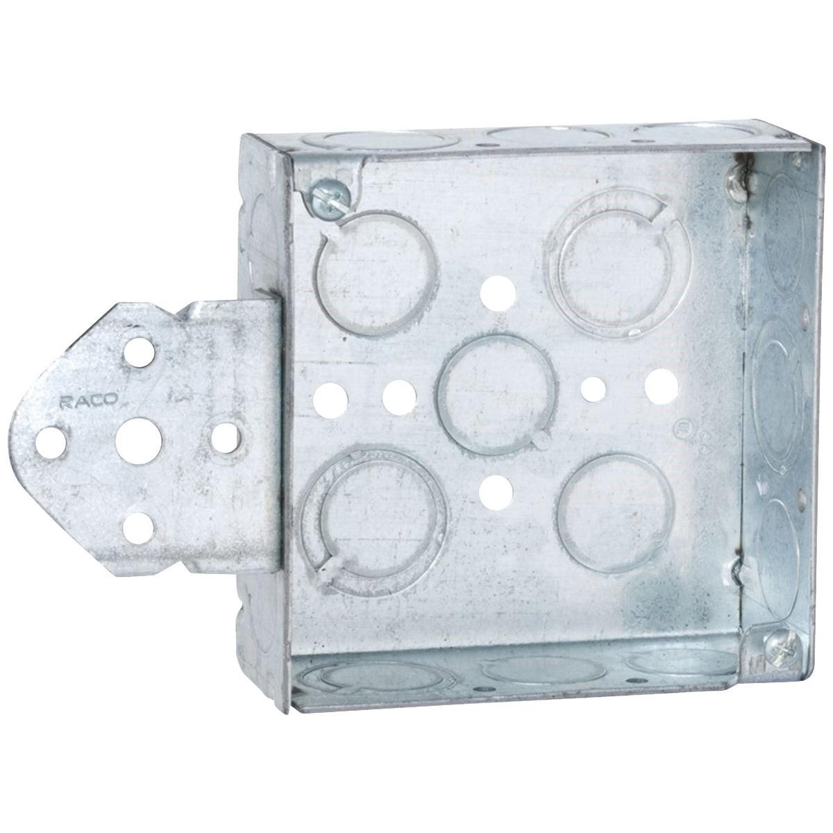 Southwire B Bracket Mount 4 In. x 4 In. Square Box with Off-Center Knockouts