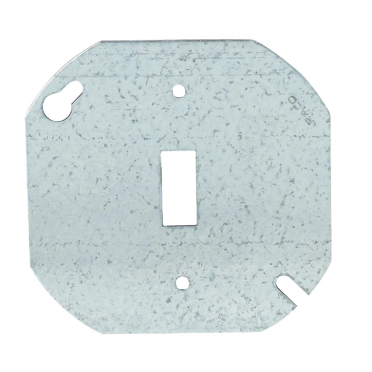 Southwire 4 In. Single Toggle Switch Silver Round Box Cover