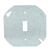 Southwire 4 In. Single Toggle Switch Silver Round Box Cover