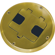 Southwire Brass 5.6 In. x 5.9 In. Floor Box Outlet Kit