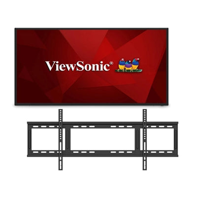 ViewSonic Commercial Display CDE7512-E1 - 4K, 16/7 Operation, Integrated Software and Fixed Wall Mount - 330 cd/m2 - 75&amp;quot;