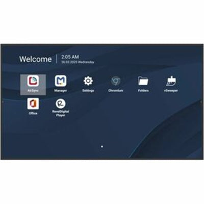 ViewSonic CDE8631 86 Inch 4K UHD Commercial Display with 500-nit Brightness, 5000:1 Contrast Ratio, OPS Slot, 8GB RAM, 32GB Storage, 16W Dual Speakers, Wifi Slot, HDMI, USB A, and USB C Inputs