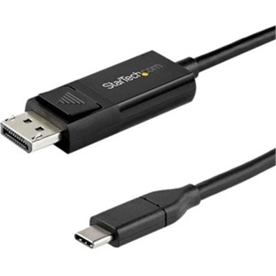 StarTech.com CDP2DP142MBD 6.6ft. (2 M)USB-C to DisplayPort 1.4 Cable  Bi-Directional - Black