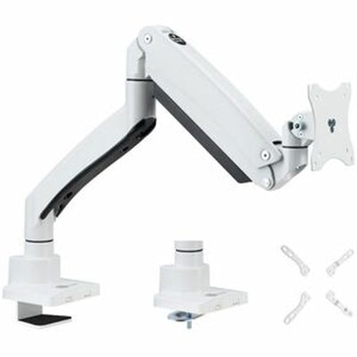SIIG Single 43&amp;quot; Monitor Heavy-Duty Premium Gas Spring Desk Mount - White, VESA 75x75, 100x100, 200x200mm