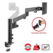 SIIG Single Pole Arm Multi-Angle Replaceable Articulating Monitor Desk Mount - 14&amp;quot; to 30&amp;quot;