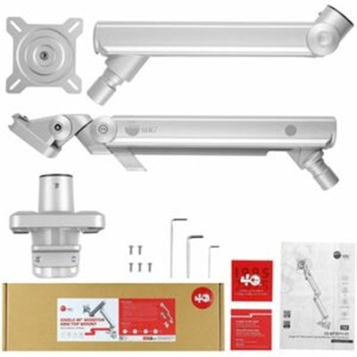 SIIG MTPRO Heavy Duty Desk Mount Single Monitor Arm - Up to 49&amp;quot;- Max load up to 44 lbs - VESA 75 &amp; 100mm - TAA Compliant