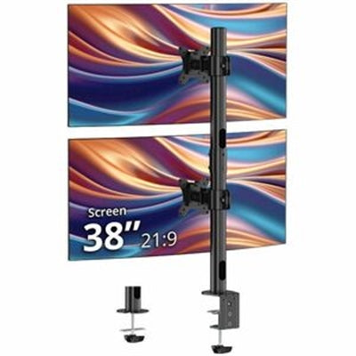 SIIG Dual 38&amp;quot; Stack Monitor Pole Mount - Black - Fits 13-38&amp;quot; Screens, up to 26.5 lbs each