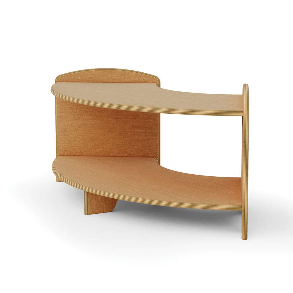 Seoras 1-Level 90 Degree Curved Corner Shelf  - 15.5"H x 35.5"W x 17.75"D