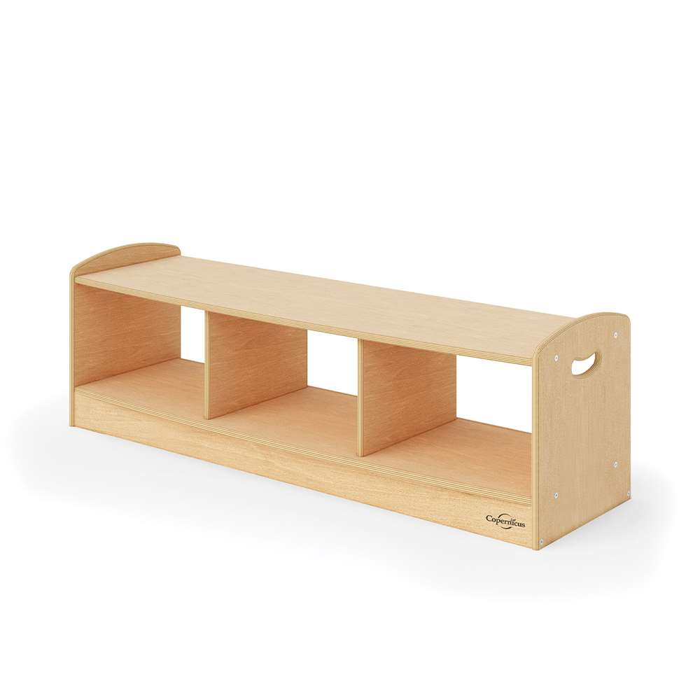 Seoras 1-Level Open Back Staggered Shelf (Solid Kickplate) - 15.5"H x 49"W x 15"D