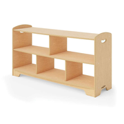Seoras 2-Level Open Back Staggered Shelf - 25.25"H x 49"W x 14"D