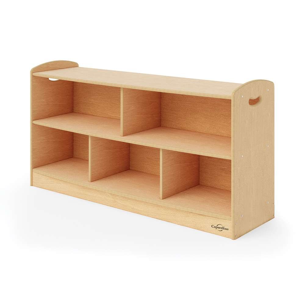 Seoras 2-Level Staggered Shelf (Solid Kickplate) - 25.25"H x 49"W x 14"D