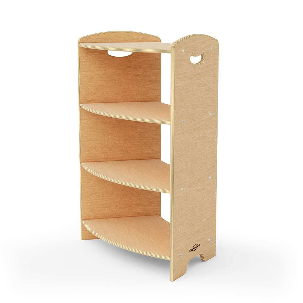 Seoras 3-Level 45 Degree Curved Corner Shelf - 35.5"H x 25.5"W x 15.5"D