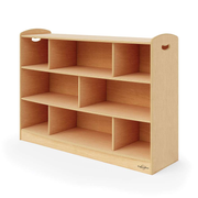 Seoras 3-Level Staggered Shelf (Solid Kickplate) - 35.5"H x 49"W x 14"D
