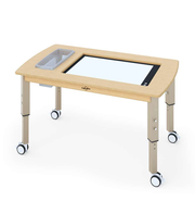 Seoras Birch Sensory Light Table Base Model (with Casters) - 18.5-23.25"H x 41.75"W x 24.75"D