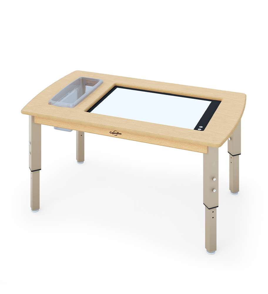 Seoras Birch Sensory Light Table Base Model - 18.5-23.25"H x 41.75"W x 24.75"D