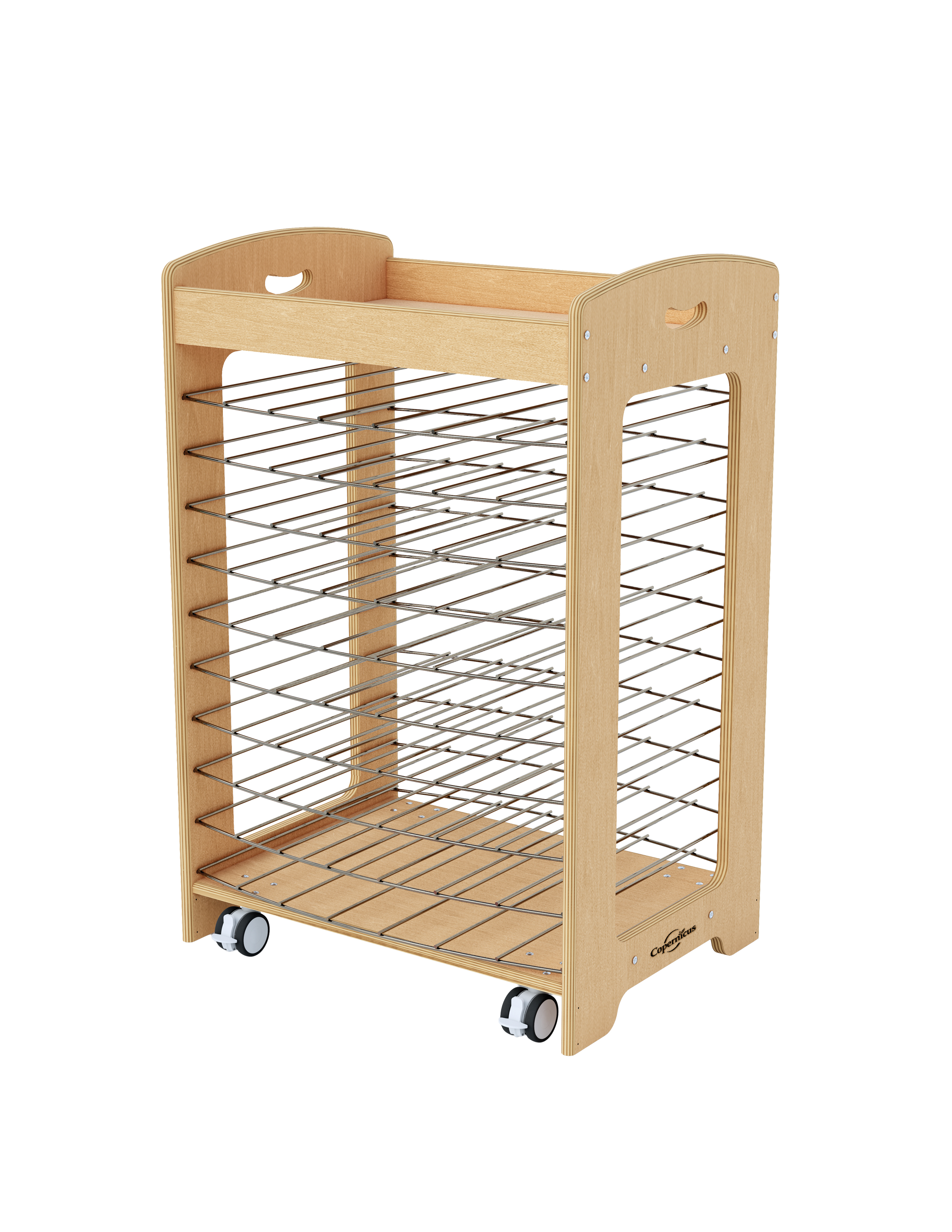Seoras Birch Drying Rack with Casters - 44.25"H x 29.5"W x 26.25"D