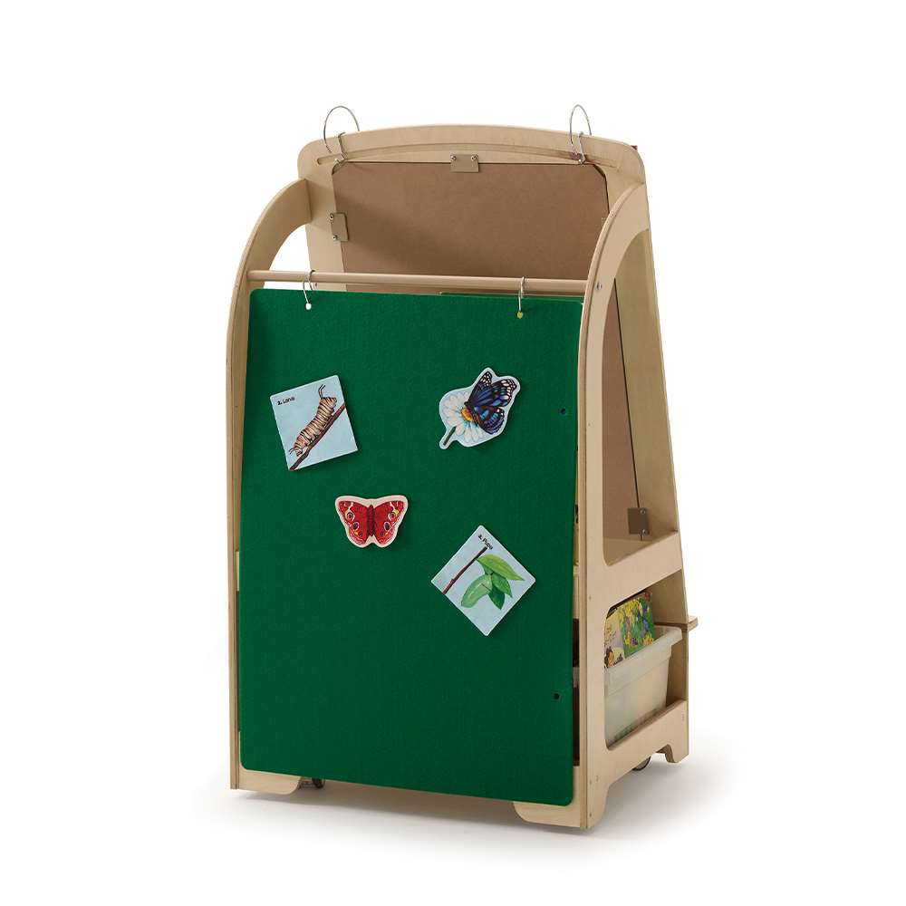 Seoras Birch Early Learning Center with Clear Tubs - 45.25"H x 25"W x 23"D