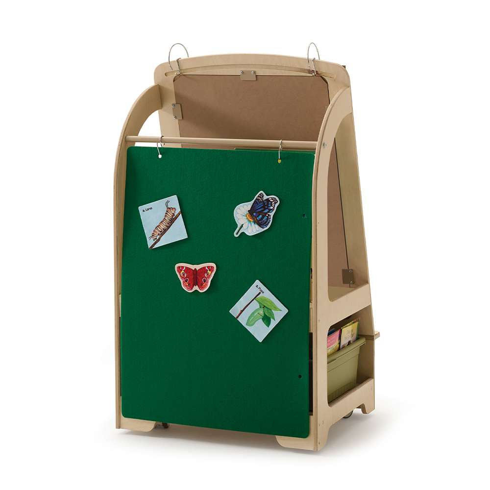 Seoras Birch Early Learning Center with Sage Tubs - 45.25"H x 25"W x 23"D
