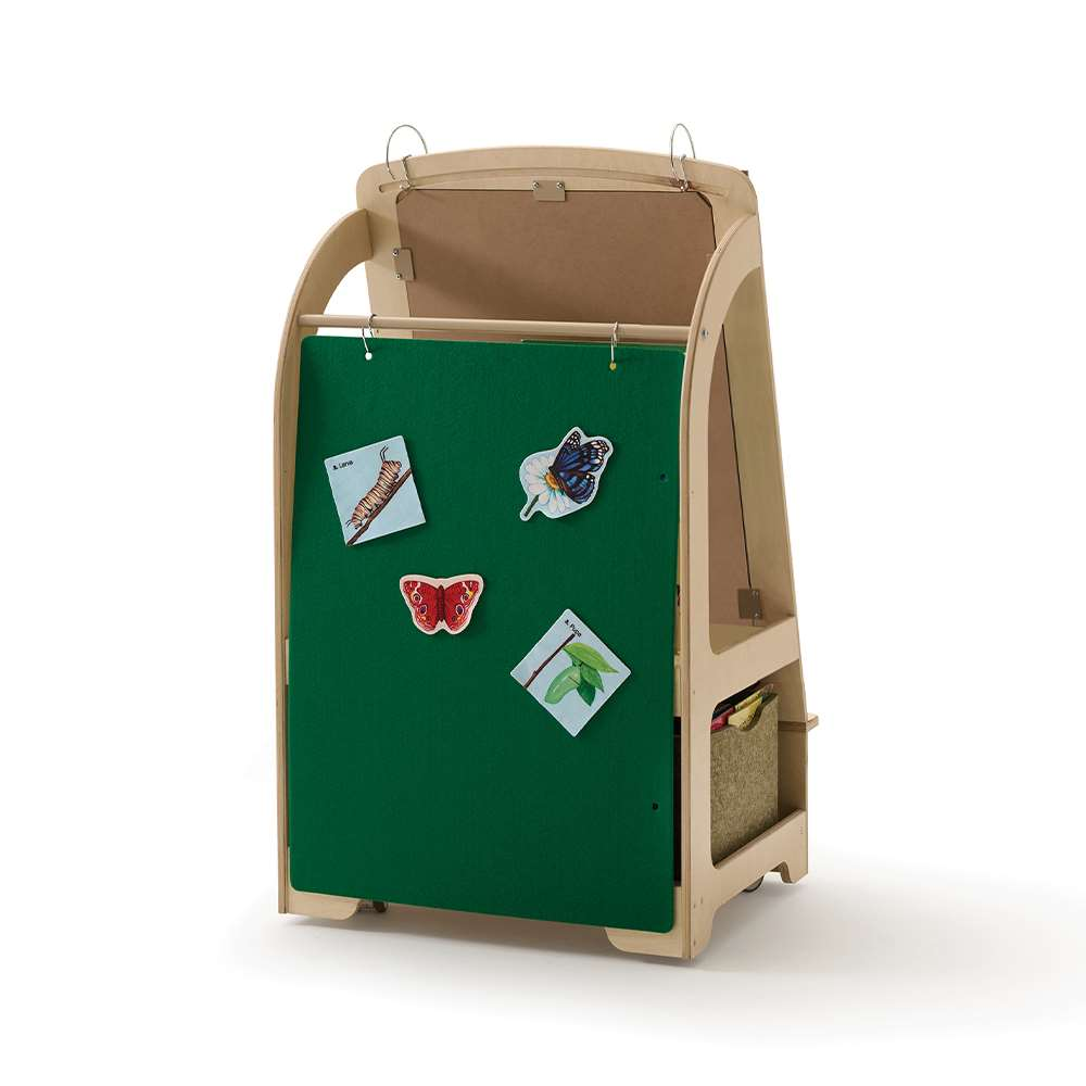 Seoras Birch Early Learning Center with Softouch Storage Bins - 45.25"H x 25"W x 23"D