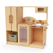 Seoras Kitchen Combo with Softouch Storage Bin - Preschool (Solid Kickplate) - 41.75"H x 42.5"W x 16.5"D