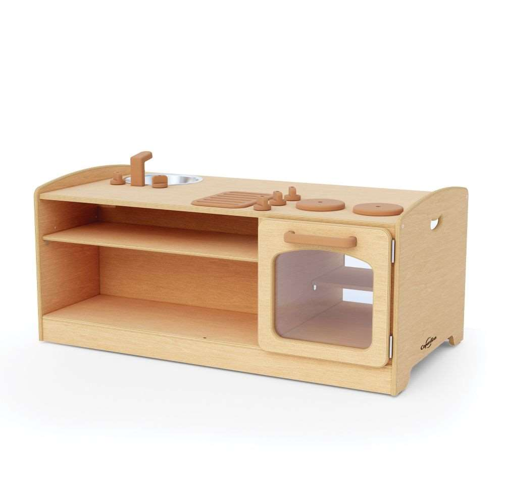 Seoras Kitchen Island - Toddler (Solid Kickplate) - 25.5"H x 47"W x 26"D