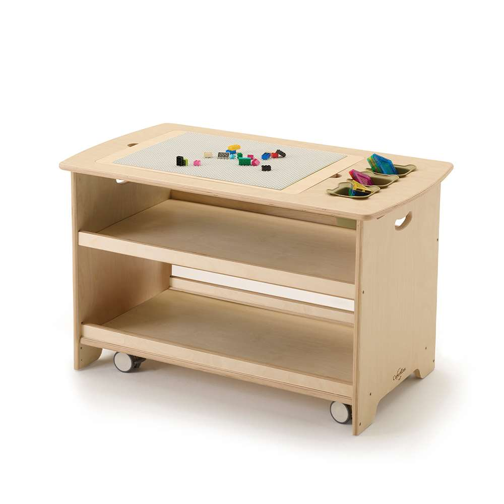 Seoras Birch Sensory Light Table Premium Model - Preschool (with Casters) - 23"H x 38.5"W x 22"D