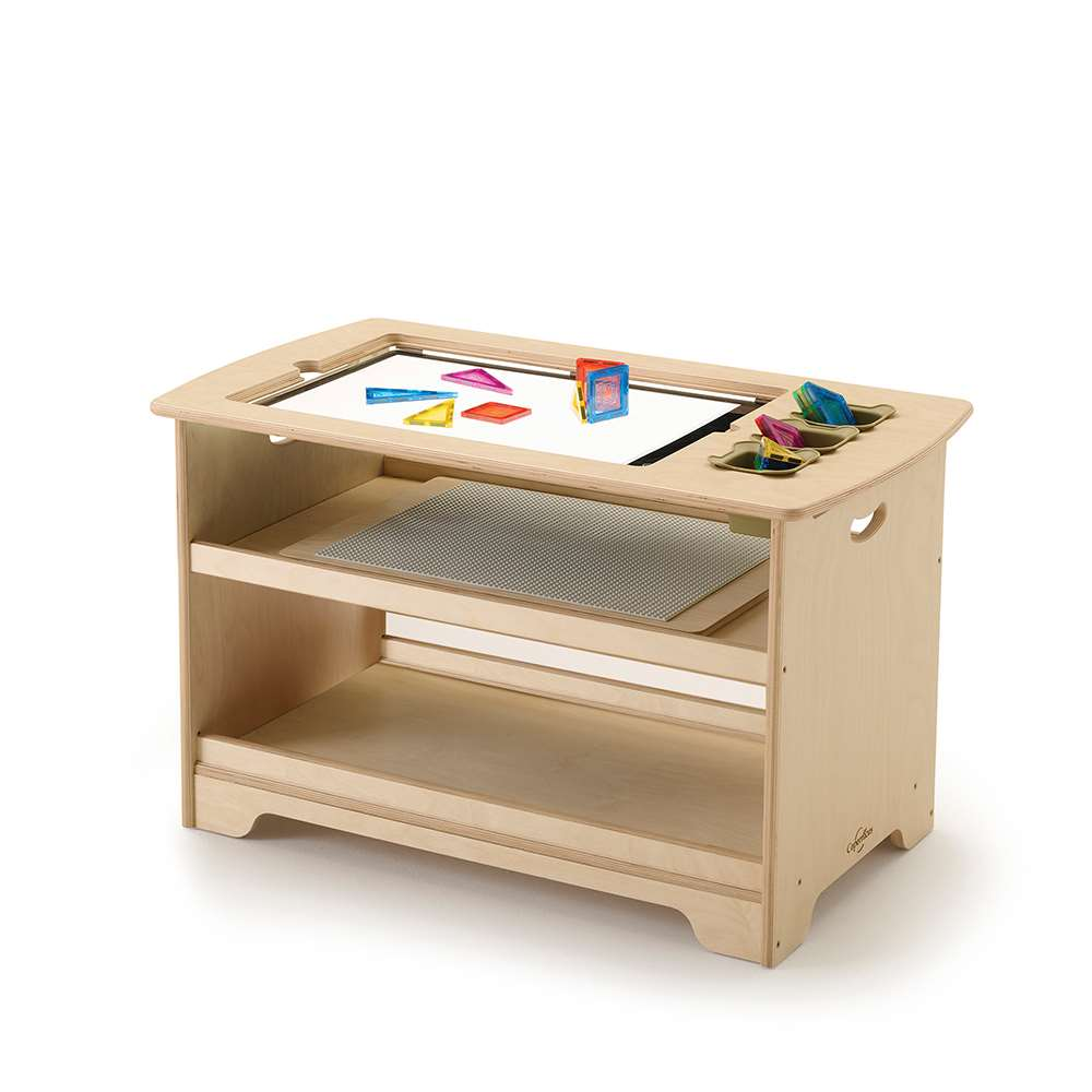 Seoras Birch Sensory Light Table Premium Model - Preschool - 23"H x 38.5"W x 22"D