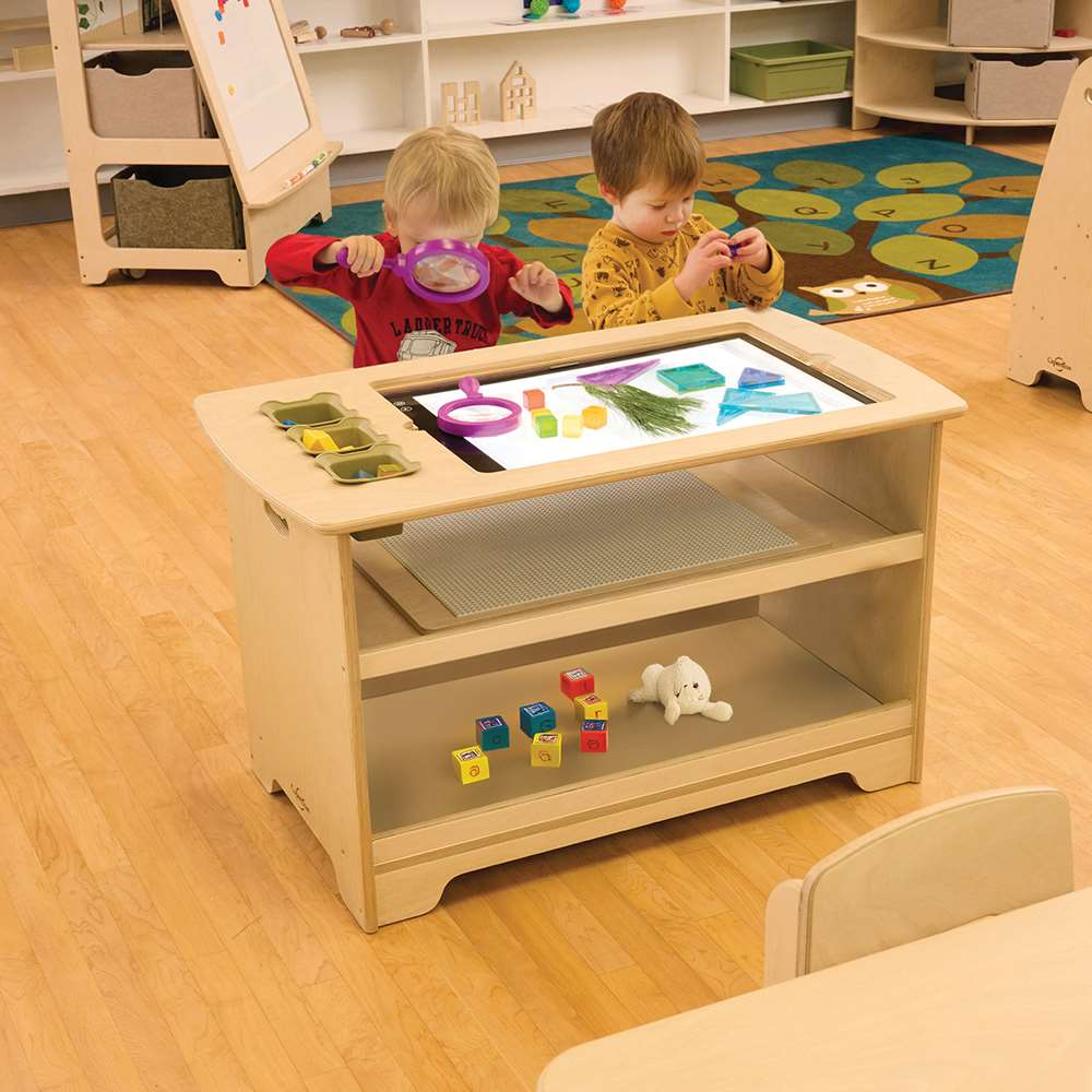 Seoras Birch Sensory Light Table Premium Model - Preschool - 23"H x 38.5"W x 22"D