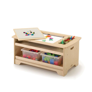Seoras Birch Sensory Light Table with Clear Tubs Premium Model- Toddler - 17"H x 38.5"W x 22"D