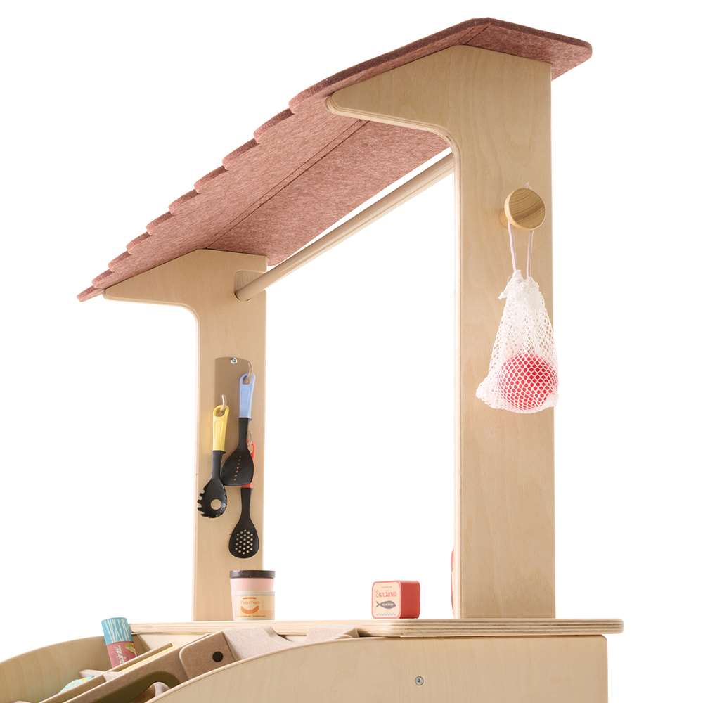 Seoras Birch Market Stand - 45.5"H x 33.5"W x 20"D