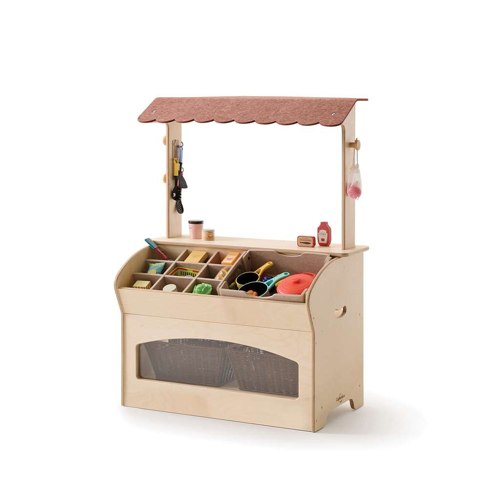 Seoras Birch Market Stand (Solid Kickplate) - 45.5"H x 33.5"W x 20"D