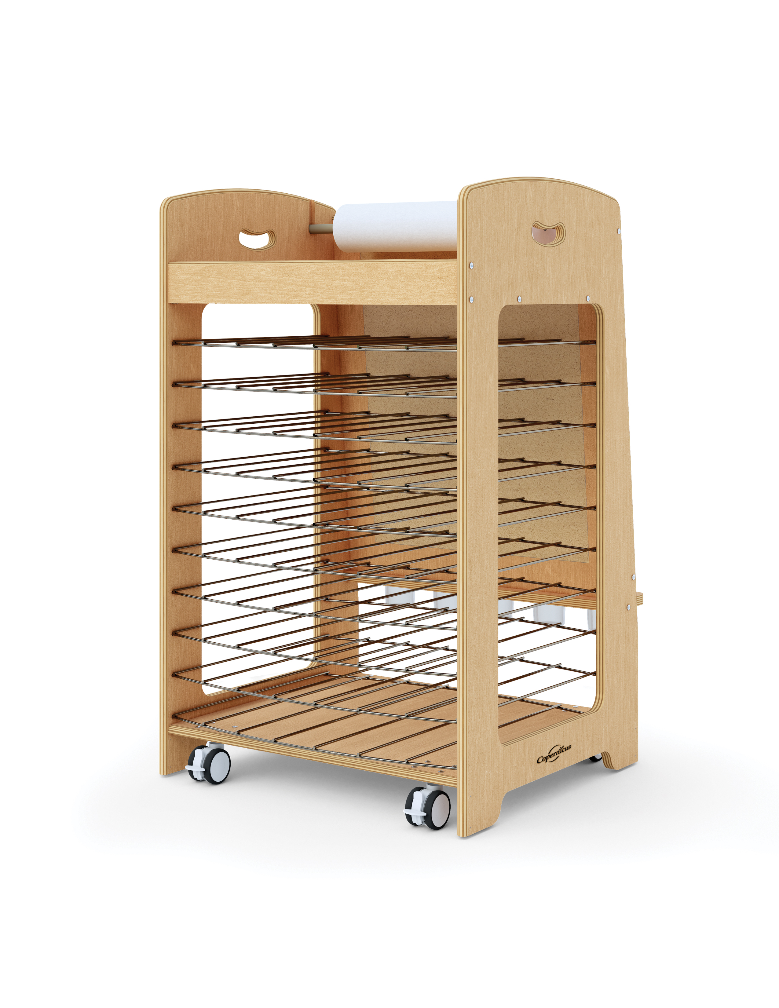 Seoras Birch Painting Easel with Drying Rack and Casters