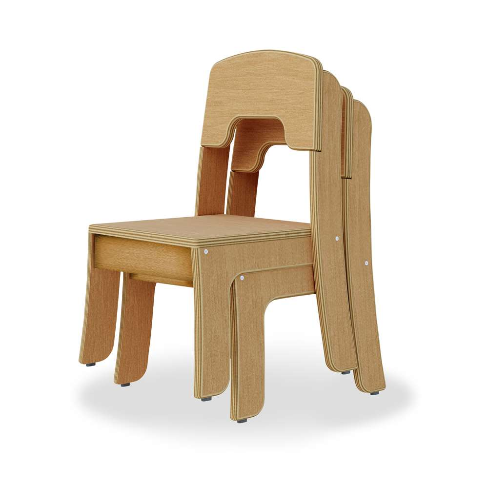 Seoras 10in Birch Classroom Chair (22.5"H x 15.25"W x 13.75"D) - Set of 2