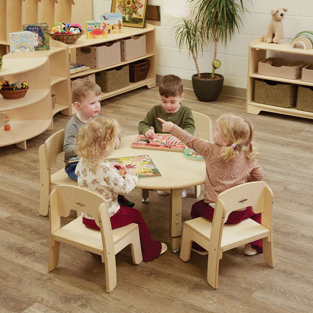 Seoras 8in Birch Classroom Chair  (18.5"H x 14.25"W x 12.5"D) - Set of 2