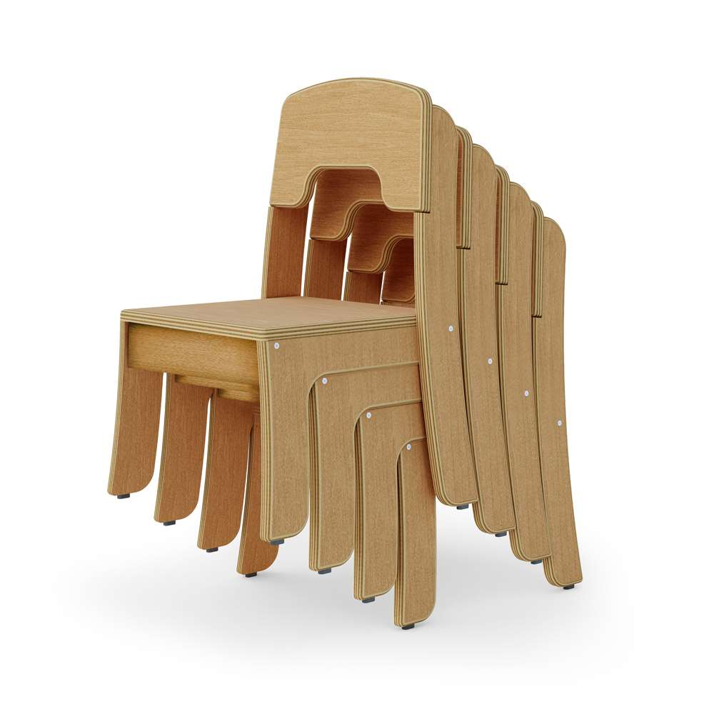 Seoras 10in Birch Classroom Chair (22.5"H x 15.25"W x 13.75"D) - Set of 4