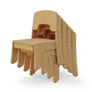 Seoras 8in Birch Classroom Chair (18.5"H x 14.25"W x 12.5"D) - Set of 4