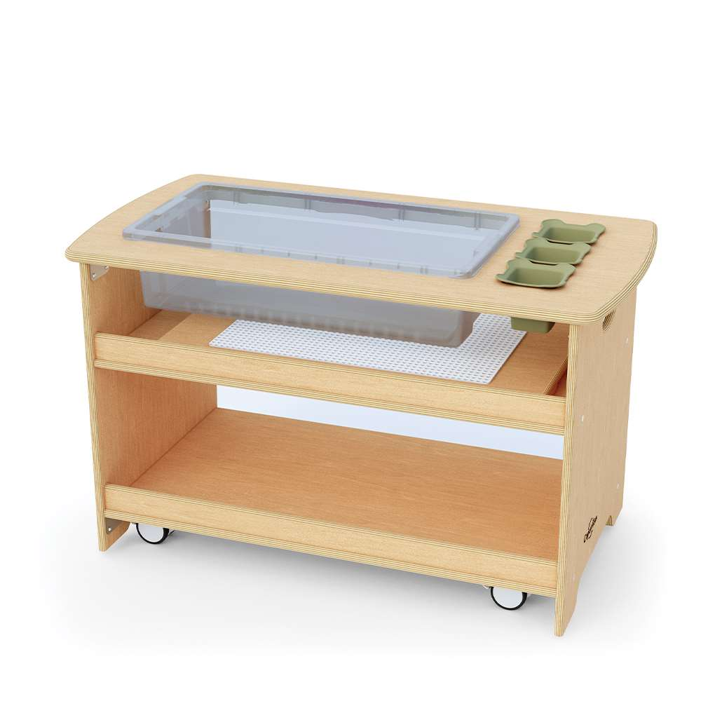 Seoras Birch Sensory Table - Preschool (with Casters) - 23"H x 38.5"W x 21"D