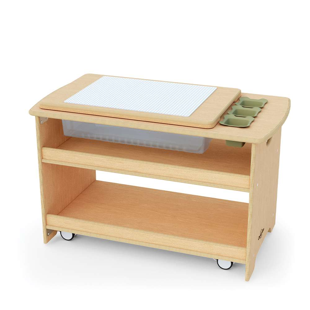 Seoras Birch Sensory Table - Preschool (with Casters) - 23"H x 38.5"W x 21"D
